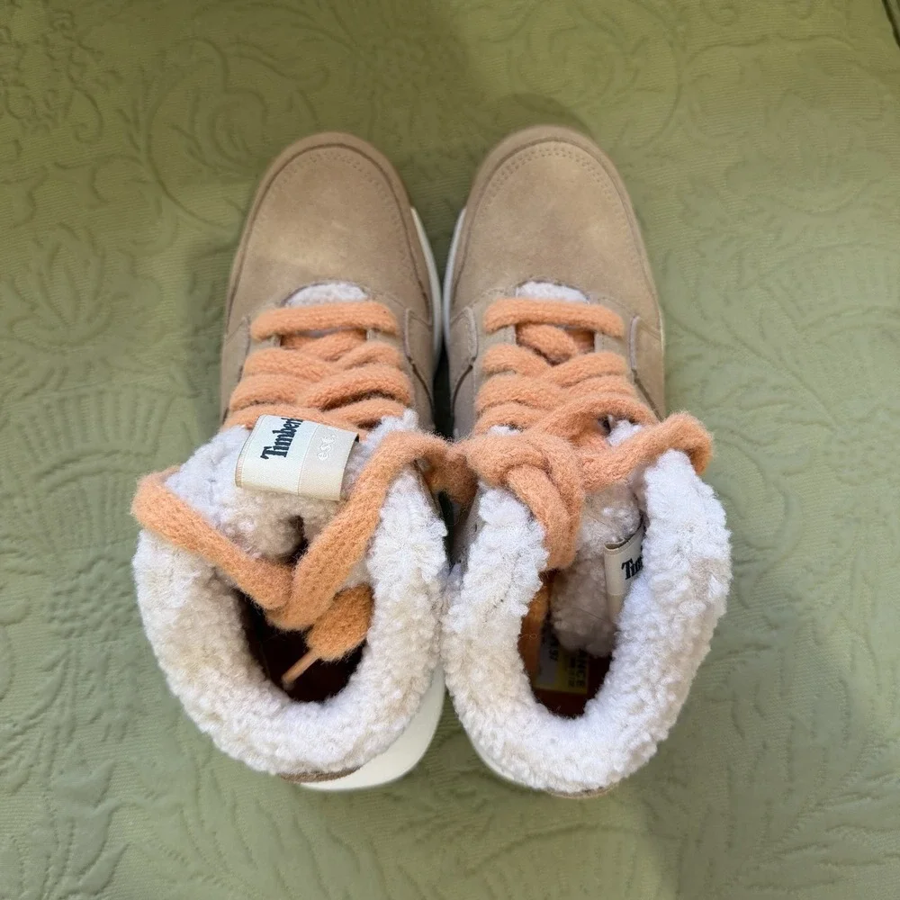 Womens‎ Timberland Retro Swift Sherpa Lined Premium Leather Winter Boot Sz 9